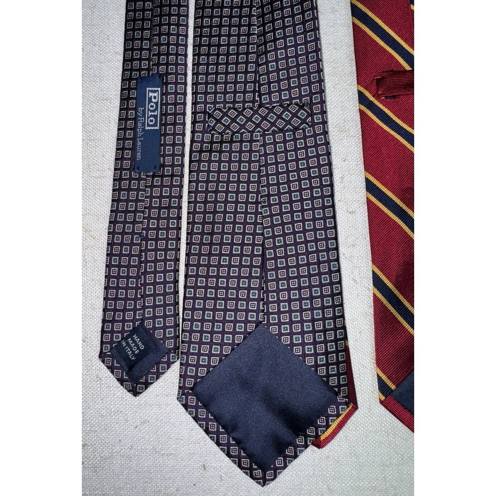 Men's Neck Tie NeckTie LOT of‎ 4 Polo Ralph Lauren Italy - Picture 6 of 8